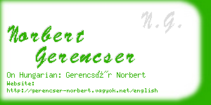 norbert gerencser business card